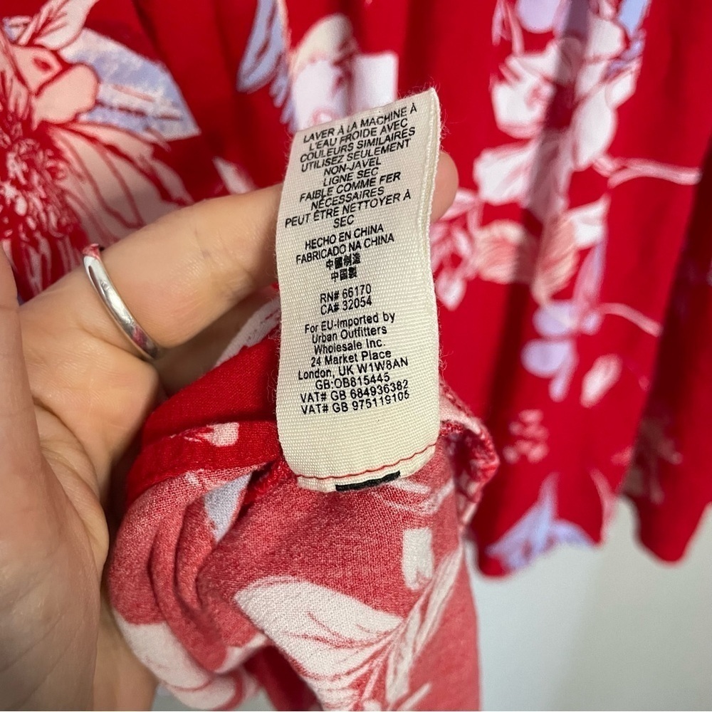 Free People Bella Red Floral Print Tunic - Picture 10 of 11